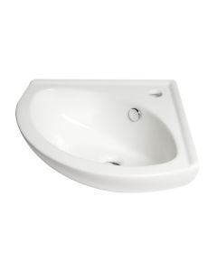 White 60 x 46 x 17.5 cm Alter A3270M1000 Porcelain Wall-Mounted Basin with Fixing Set